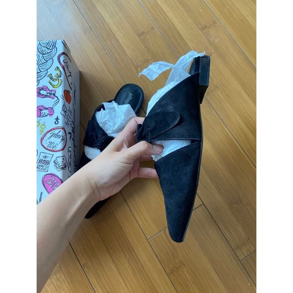 Jeffrey Campbell Charlin Bow Black Mule Size 8.5 - Picture 2 of 6